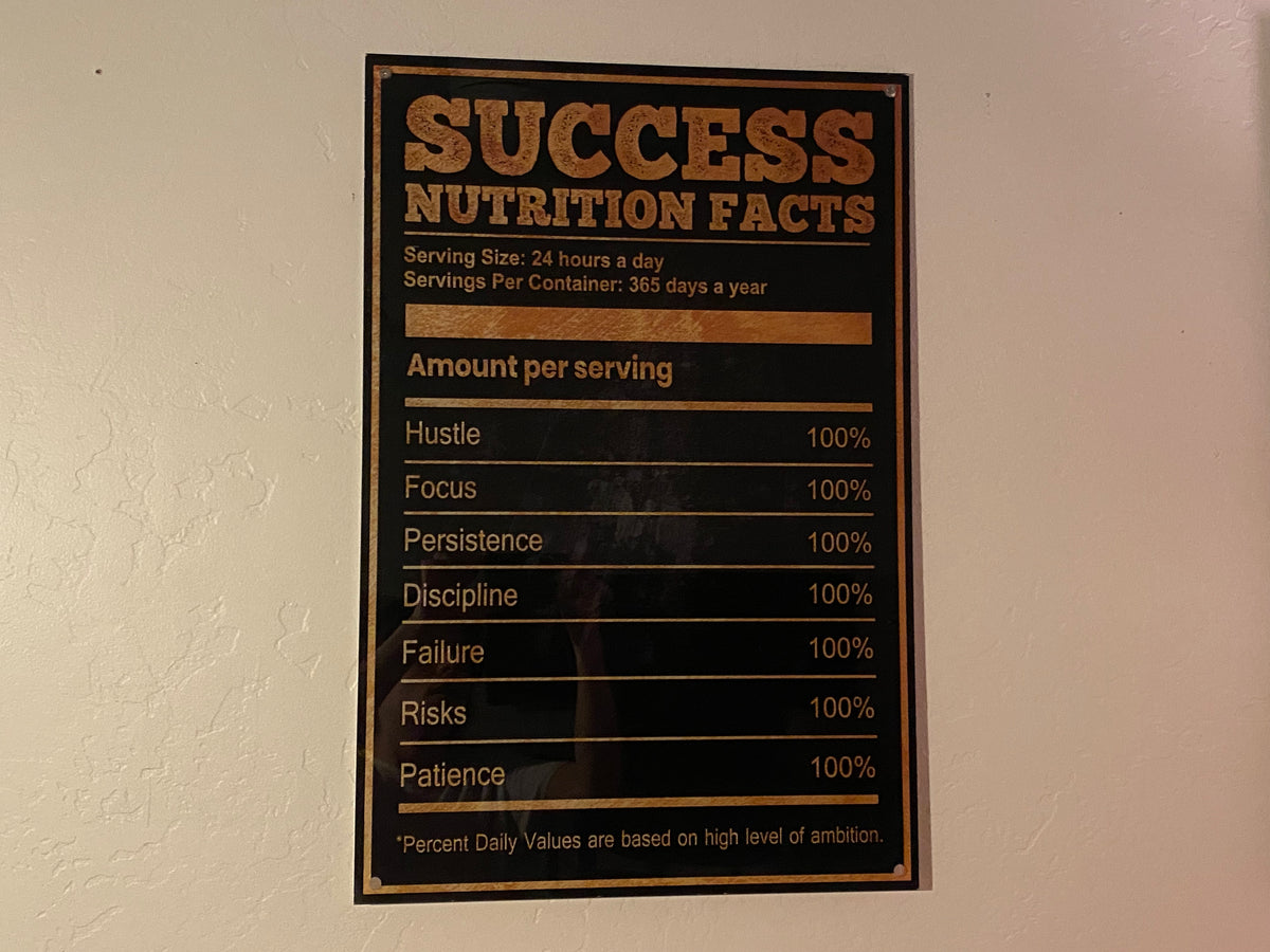 Nutrition Facts of Success - The Hustlers Blueprint