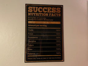 Nutrition Facts of Success - The Hustlers Blueprint