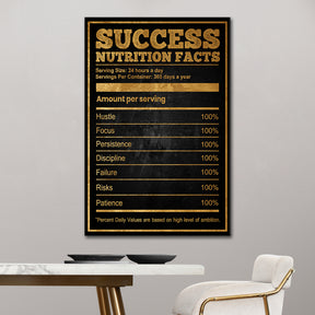 Nutrition Facts of Success - The Hustlers Blueprint